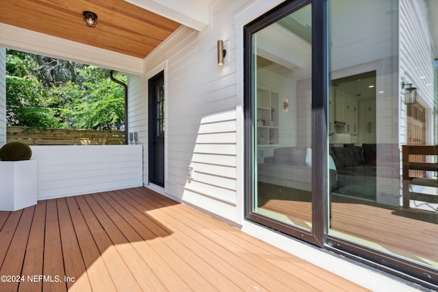 view of wooden deck