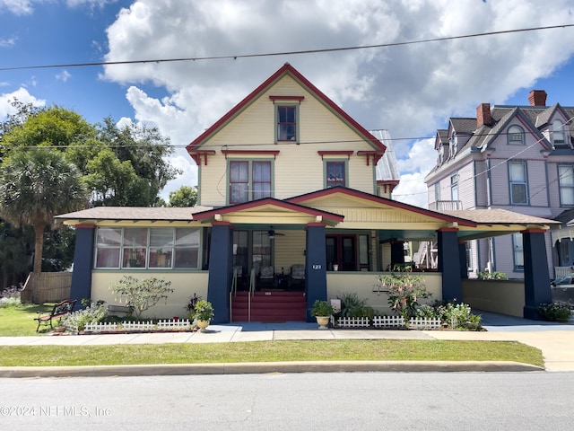 victorian house with covered porch