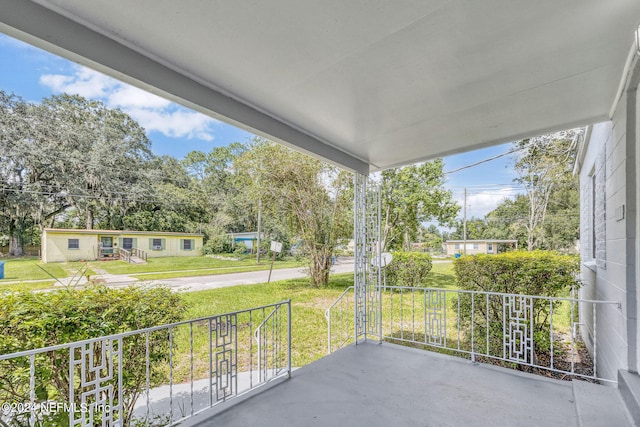 view of patio featuring covered porch