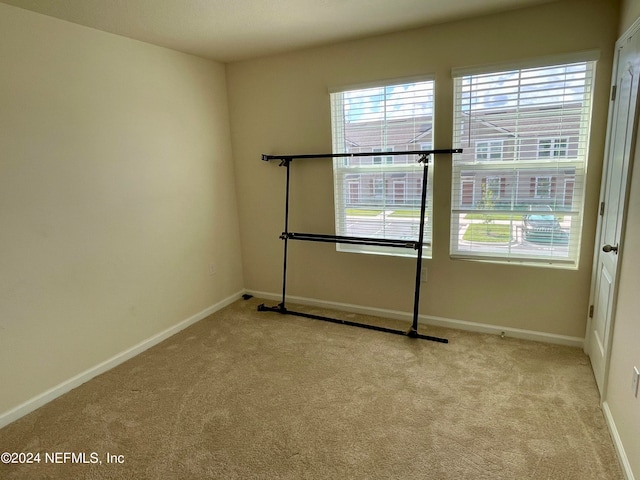 view of carpeted spare room