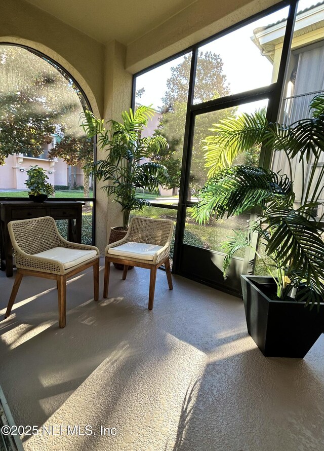 view of sunroom