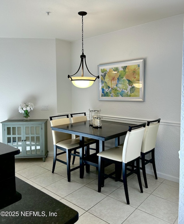 view of tiled dining area