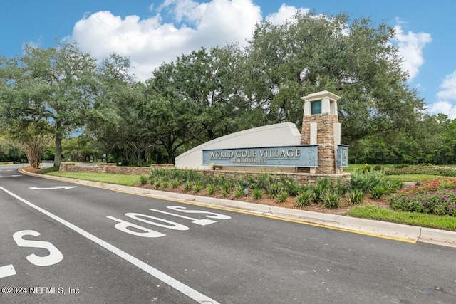 view of community sign