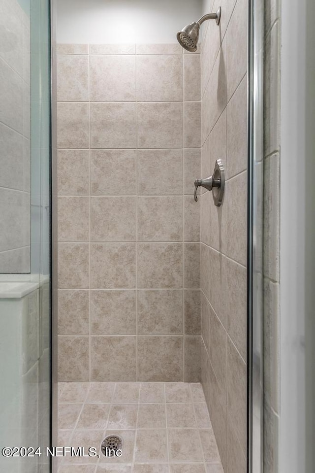 bathroom featuring walk in shower