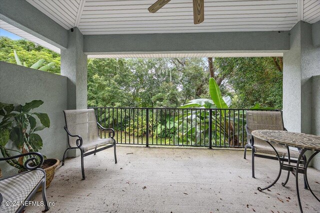 view of patio with a balcony