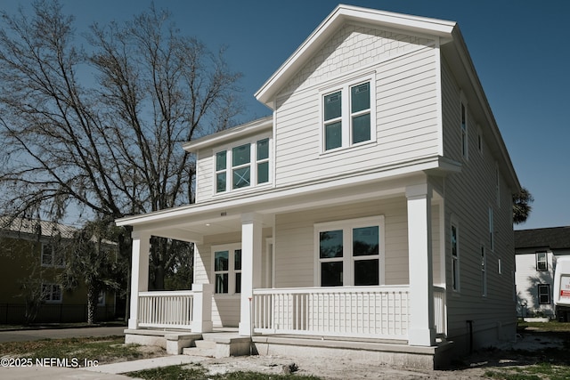 view of front facade with covered porch