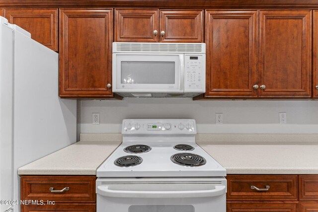 kitchen featuring white appliances