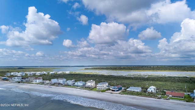 property view of water featuring a view of the beach