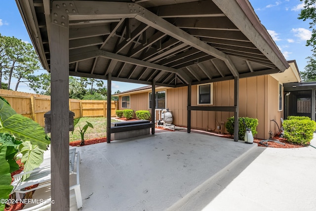 view of patio / terrace with a gazebo