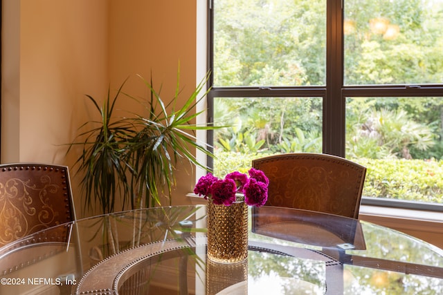 view of dining space