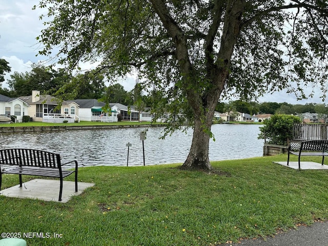 water view featuring a residential view