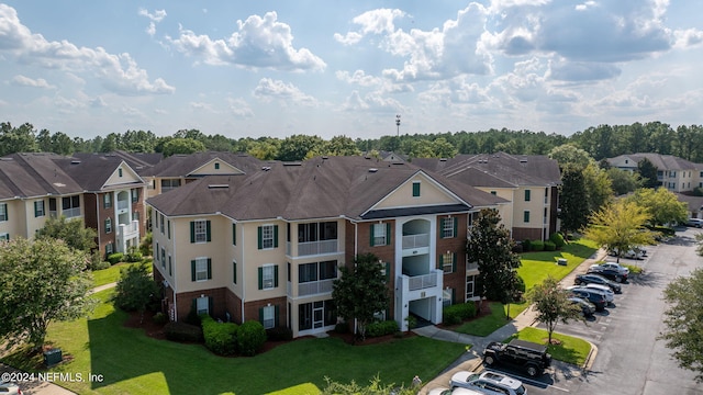 drone / aerial view featuring a residential view