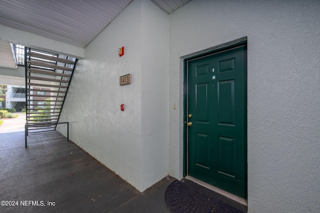 view of doorway to property