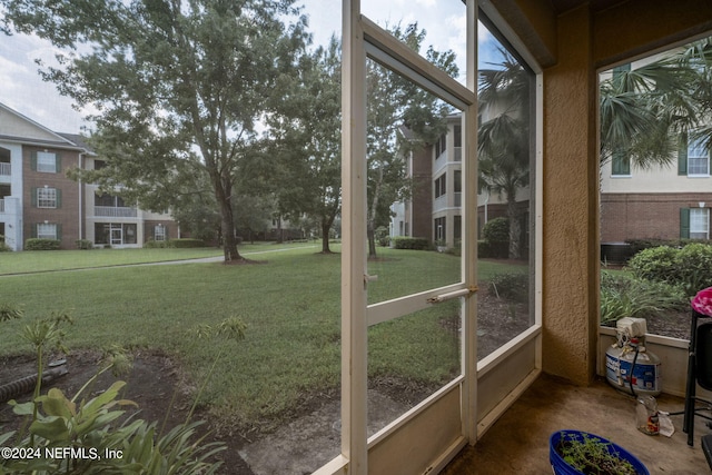 view of sunroom