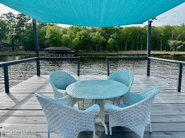 view of pool featuring a water view