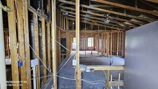 misc room featuring vaulted ceiling