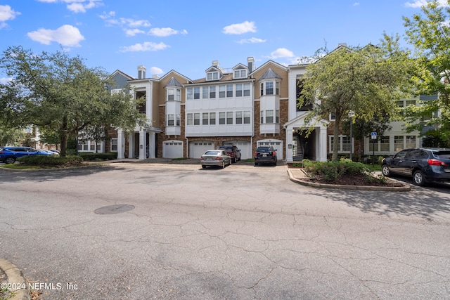 view of property with a garage