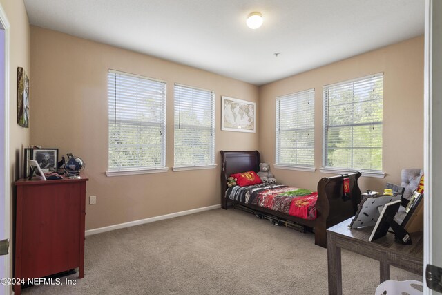 view of carpeted bedroom