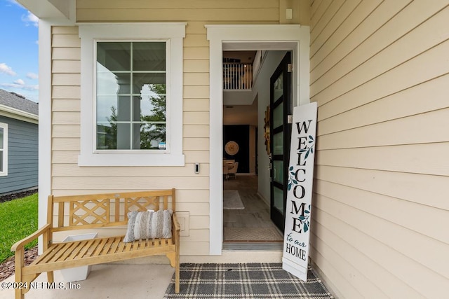 view of doorway to property