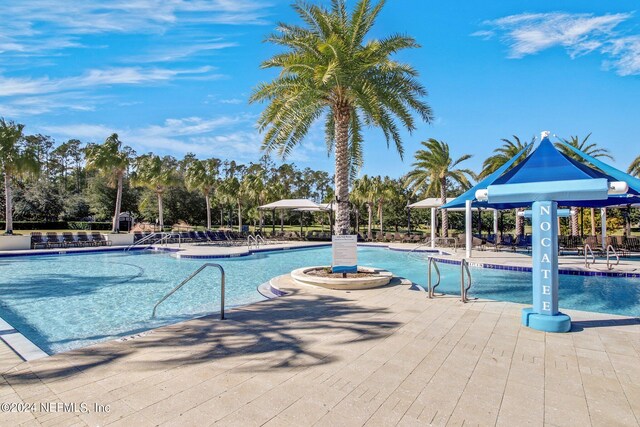 view of pool featuring a patio area