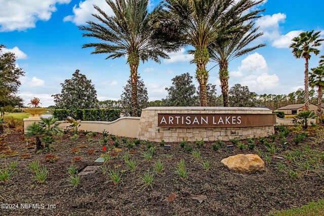 view of community sign