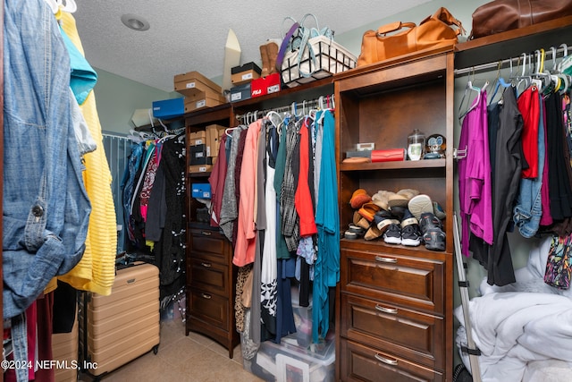 view of walk in closet