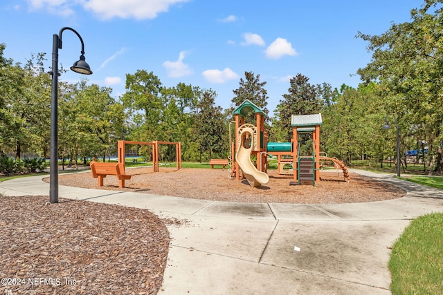 view of jungle gym