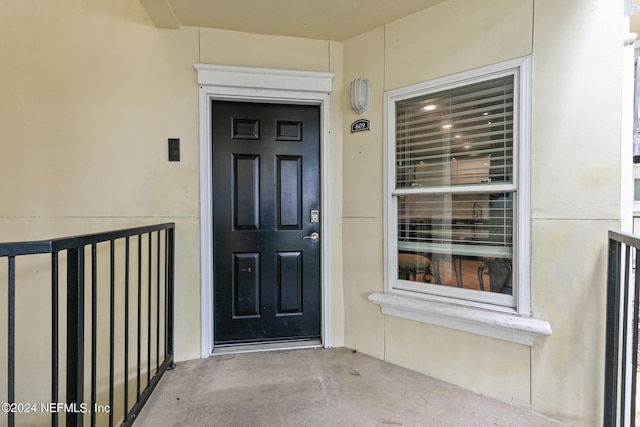 view of doorway to property