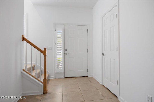 view of tiled entryway