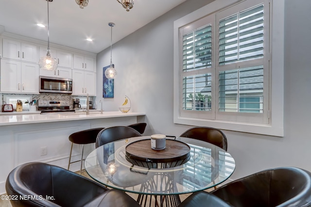 view of dining room