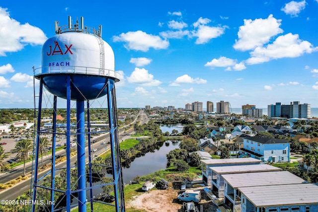 view of city featuring a water view