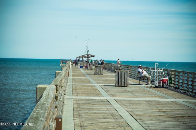 exterior space featuring a water view