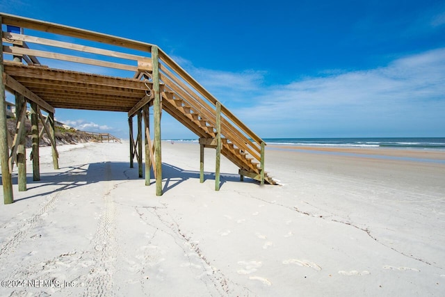 8550 A1A Unit 241, Saint Augustine, FL 32080 - exterior space featuring stairs, a water view, and a beach view