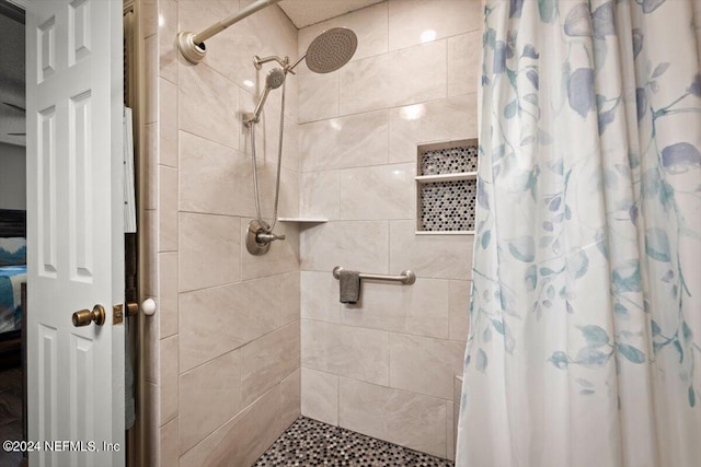 bathroom with walk in shower