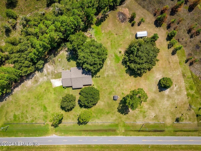 aerial view featuring a rural view