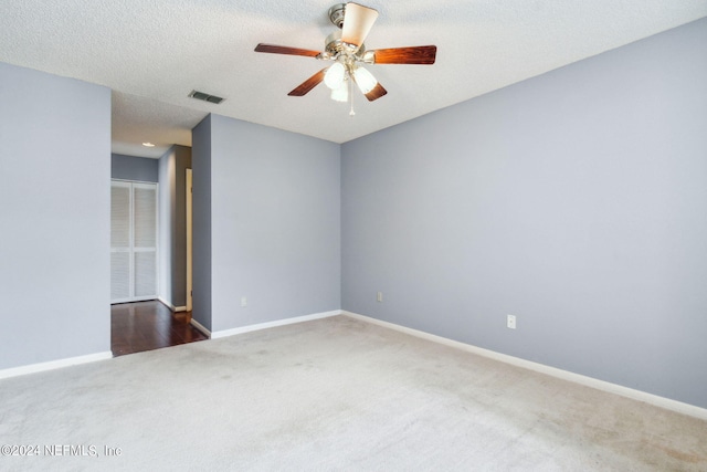 9360 Craven Rd Unit 1307, Jacksonville, FL 32257 - carpeted empty room featuring baseboards, visible vents, a textured ceiling, and a ceiling fan