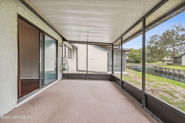 9360 Craven Rd Unit 1307, Jacksonville, FL 32257 - unfurnished sunroom with a water view