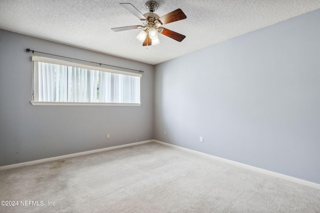 9360 Craven Rd Unit 1307, Jacksonville, FL 32257 - carpeted spare room with baseboards, a textured ceiling, and ceiling fan