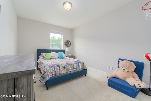 bedroom with carpet floors