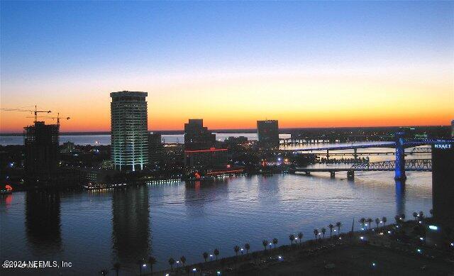 water view with a view of city