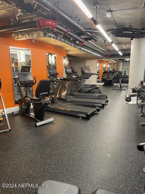 view of workout area