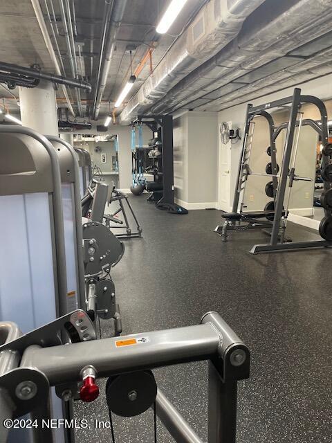 view of workout area