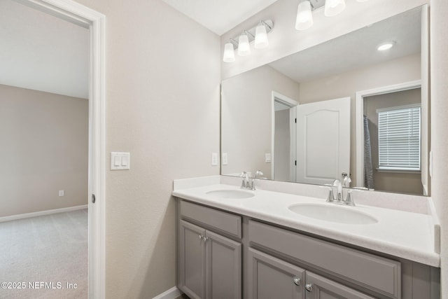 bathroom with vanity