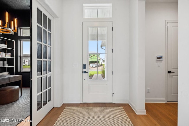 interior space with light wood-type flooring