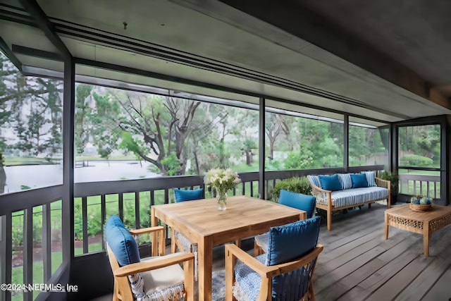 sunroom / solarium featuring a wealth of natural light