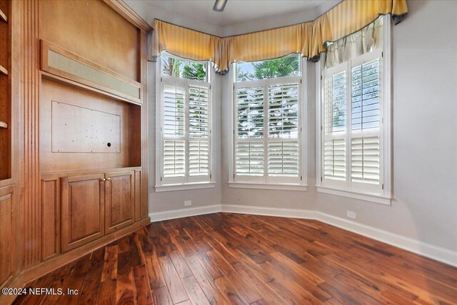 interior space featuring dark hardwood / wood-style floors