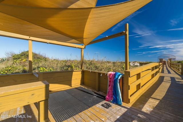 view of wooden deck