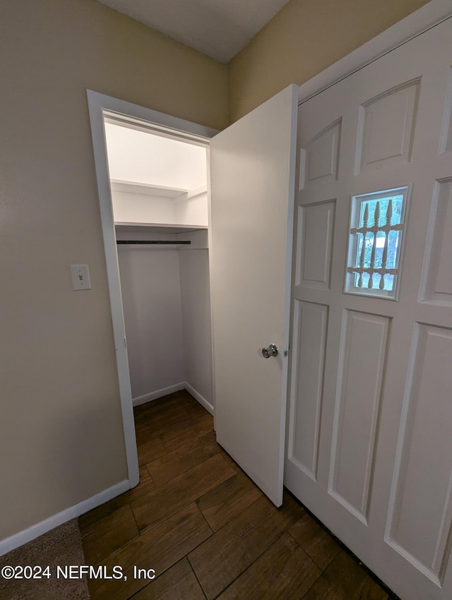 interior space featuring dark hardwood / wood-style flooring