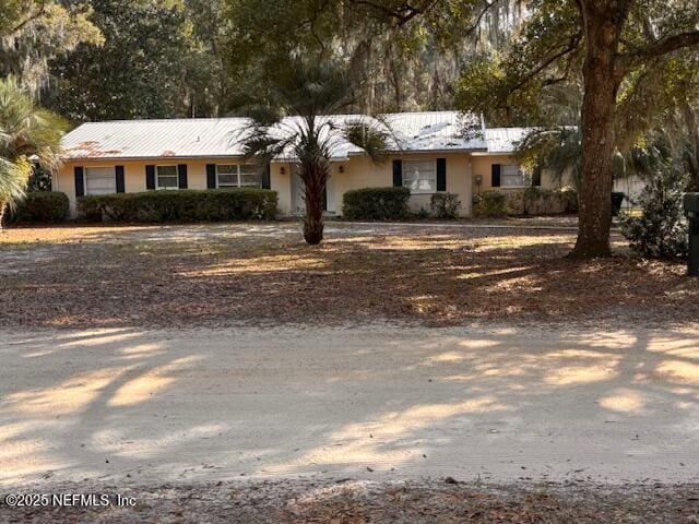 view of single story home