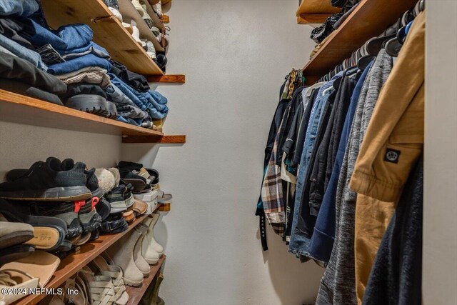 view of walk in closet